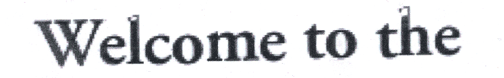 Welcome to
